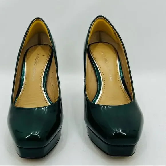 Antonio Melani Hunter Green Patent Leather Pump - Picture 2 of 10